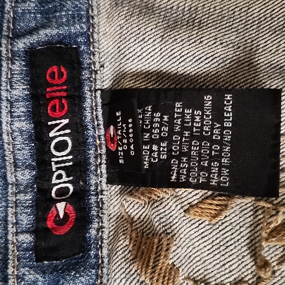 Medium Wash Denim Jacket Women’s M Fitted Jean Jacket Contrast Stitch Detail - Picture 12 of 15